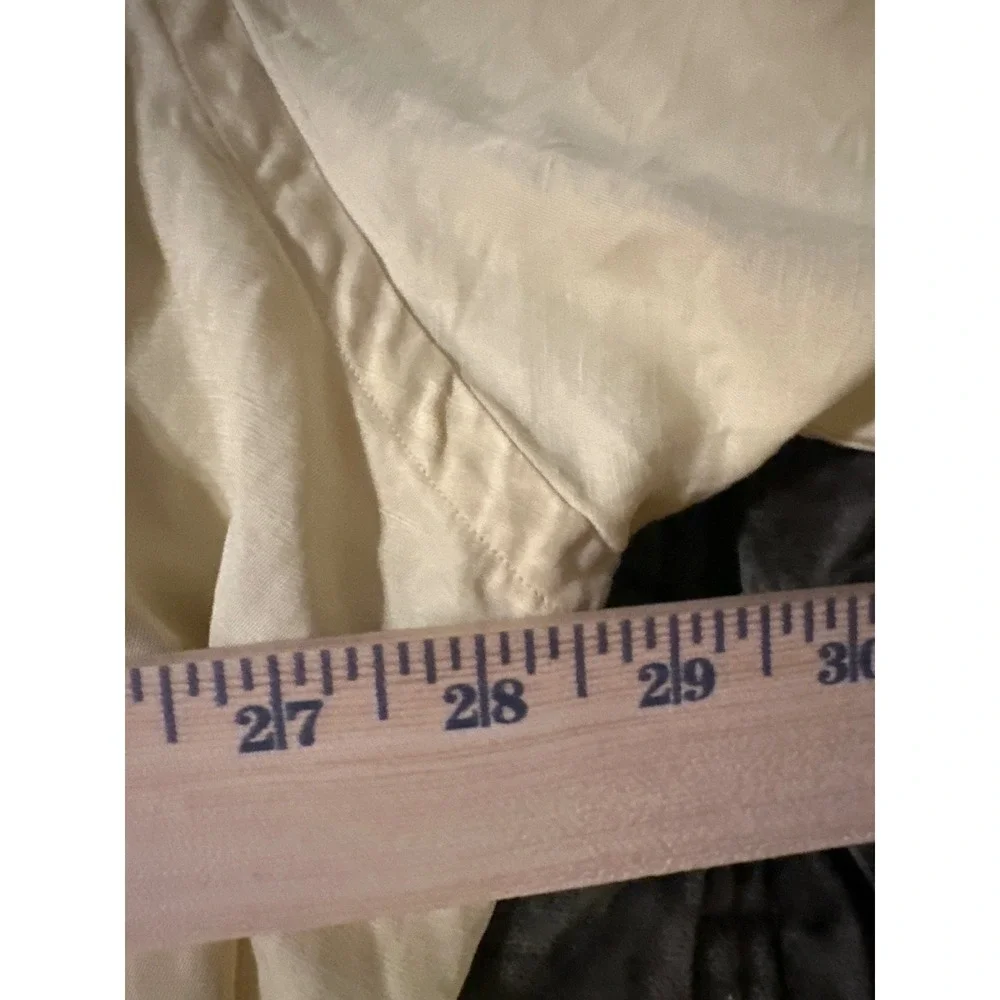 Polo Ralph Lauren Caldwell Shirt Mens 3LT Tall Yellow Silk Cotton Short Sleeve